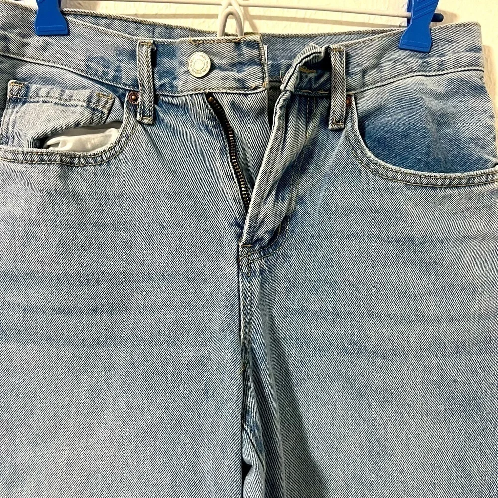 RSQ Vintage Y2K Baggy Jorts Bermuda Denim Cargo Carpenter Shorts Sz 25 EUC